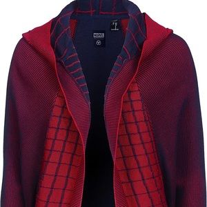 Musterbrand Marvel Women Ladies' Cardigan Spider-Man Red/Blue M